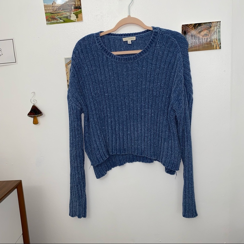 blue sweater